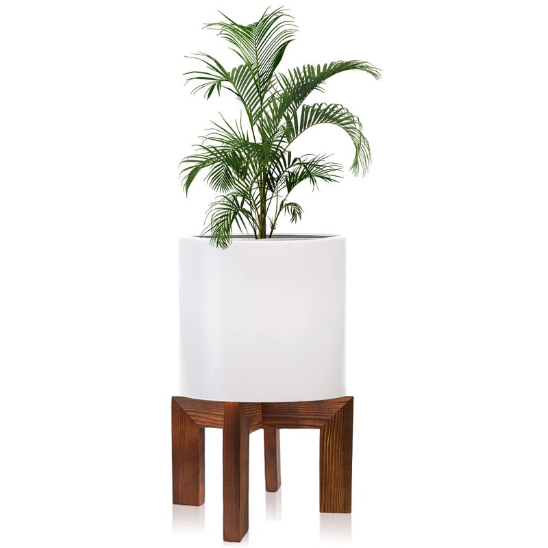 hismocal Wood Plant Stand Indoor/Outdoor for Plants  Large Size Planter Stand Holder Sturdy and Stable Flower Pot Stand Fits Most Size Flower Pots In Room(1 Pack) - Image 1